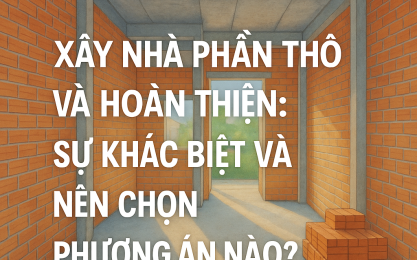 XÂY NHÀ PHẦN THÔ VÀ HOÀN THIỆN: SỰ KHÁC BIỆT VÀ NÊN CHỌN PHƯƠNG ÁN NÀO
